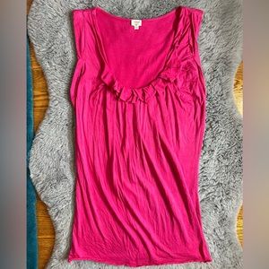 Aritzia Wilfred Pink Ruffle Tank Top